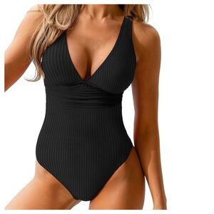 Swimways Black One Piece Swimsuit